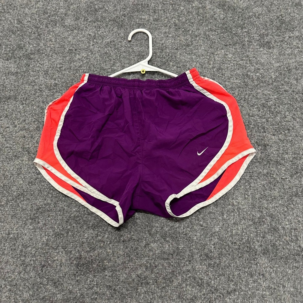 Nike Shorts Womens Size S Purple Orange Dri-Fit Running Athletic Mesh Trim